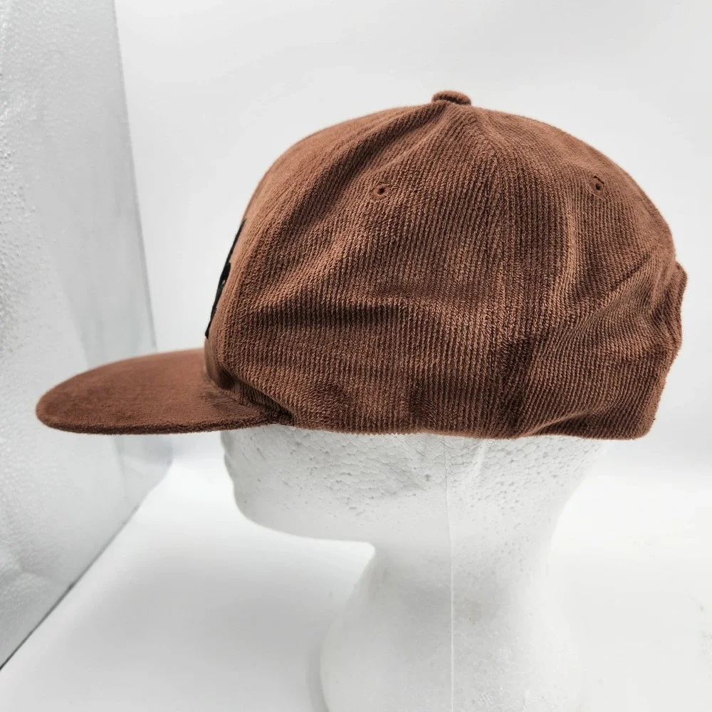 Brown Atlanta Corduroy Style Snapback Baseball Cap Embroidered‎ Logo Adjustable